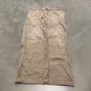 Blue Mountain Men's Khaki Cargo Pants Size 36x32 Cotton Work Utility